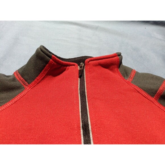 REI Woman Sweatshirt Size S Red Zipper Headphone Portal Shoulder Pocket Athletic - Picture 4 of 7